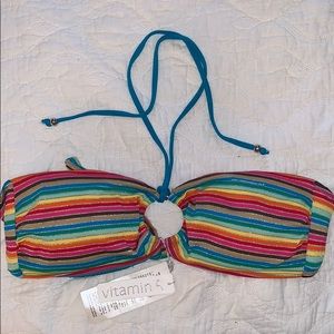 Colorful sparkly vitamin A bikini top